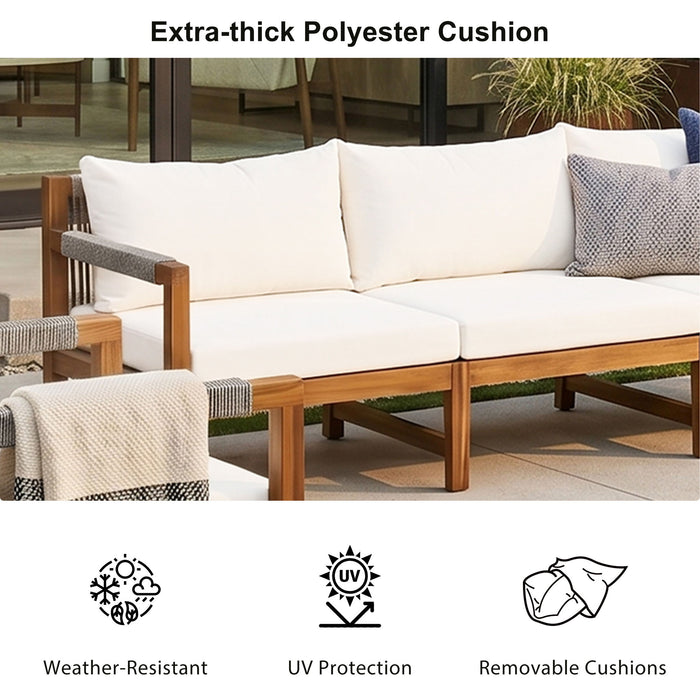 3 Piece Outdoor Sectional Sofa Set