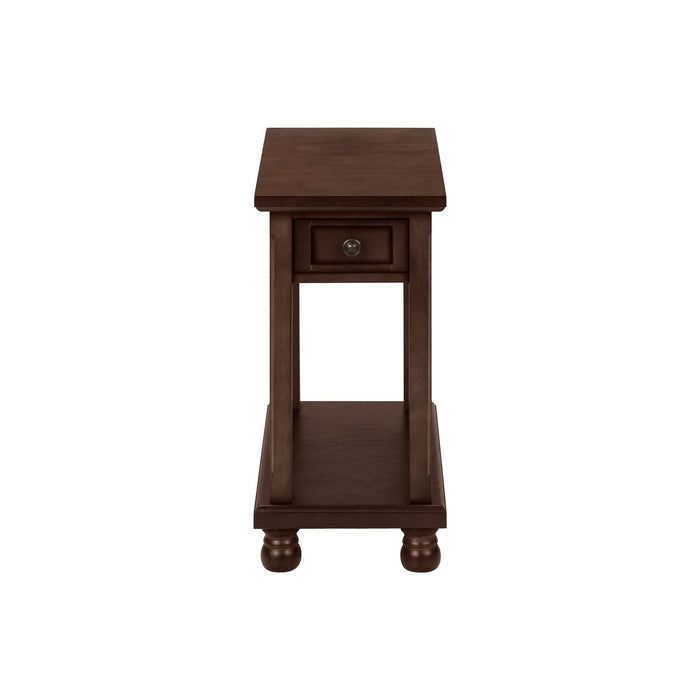 Accent End Table, Storage Drawer, Traditional - Espresso
