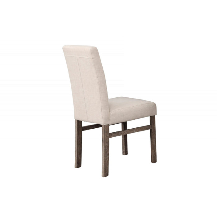 5 Piece Transitional Dining Set With Table And Upholstered Chairs