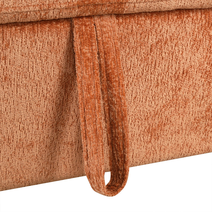 Modular L-Shaped Sectional Sofa Bed With Pull-Out Sleeper, Cup Holders, And Storage