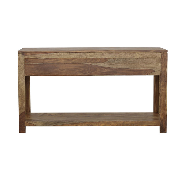 Tucker - 3 Drawer Console Table With Lower Shelf - Natural