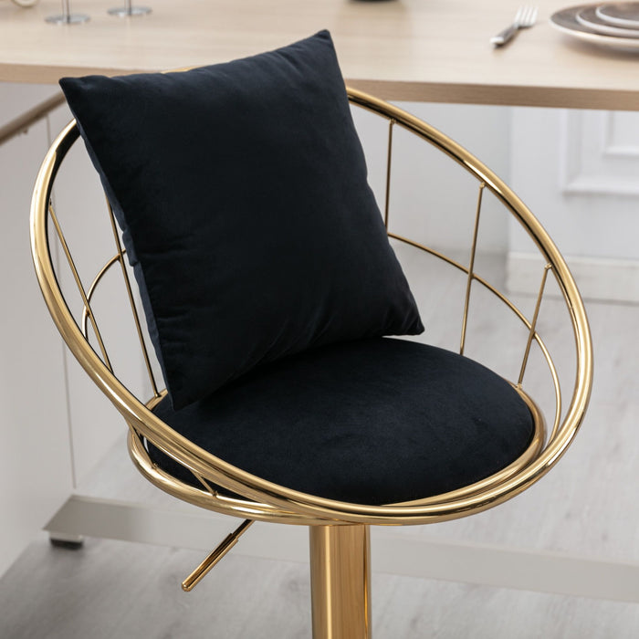 Unique Design Bar Chair, 360 Degree Rotation, Adjustable Height, Suitable For Dining Room And Bar