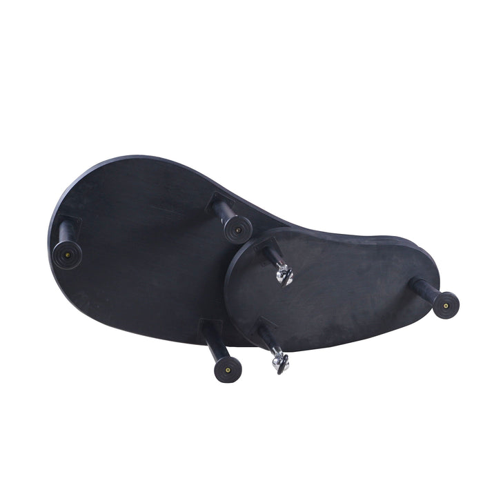 Rotatable Cocktail Table With Solid Legs, 360 Degree Rotating