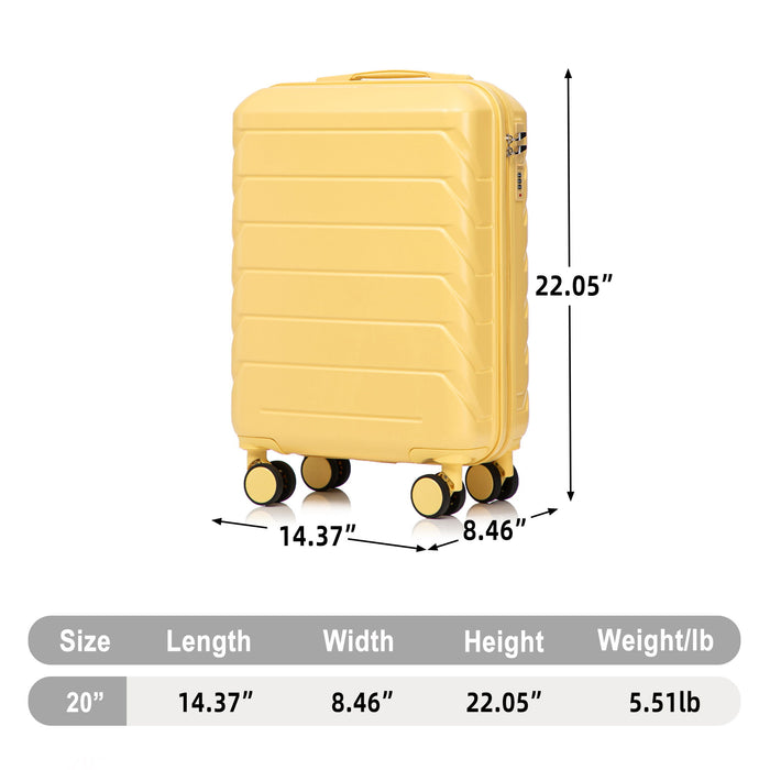 Hard Shell Travel Luggage With Scratch Resistant Surface