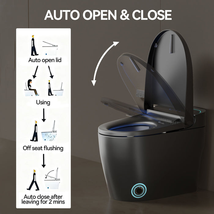 Smart Bidet Toilet With Auto Open / Close Seat