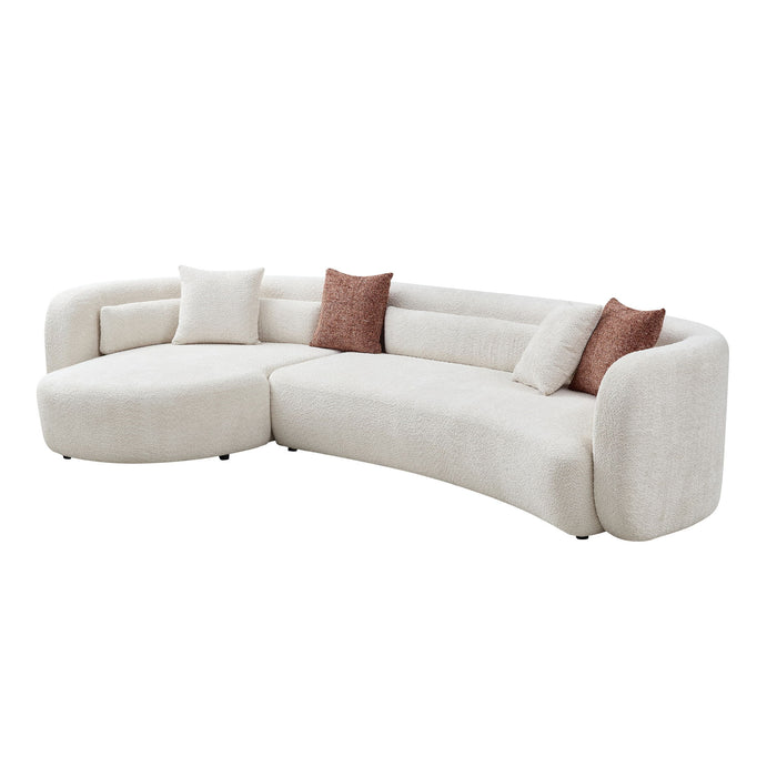 Curved Sectional Sofa, L - Shape Modular Chaise