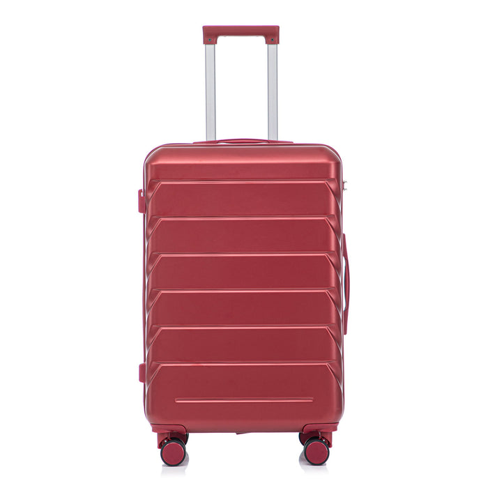 Hard Shell Luggage With Scratch Resistant Surface, 4 Wheels, Combination Lock & Side Hooks
