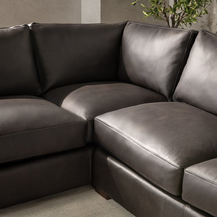 Bryson - Top Grain Leather 3 Piece Sectional - Lush-Chocolate