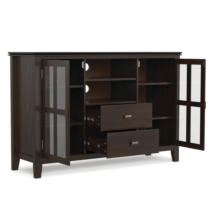 Artisan - Tall TV Media Stand - Dark Chestnut Brown