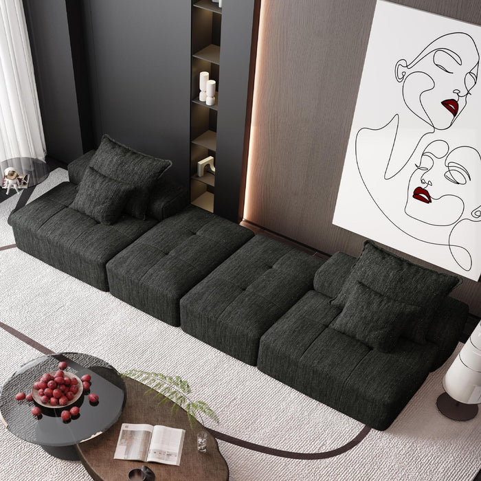 Modern Oversized Diy Combination, Modular Sectional Sofa With Pillows