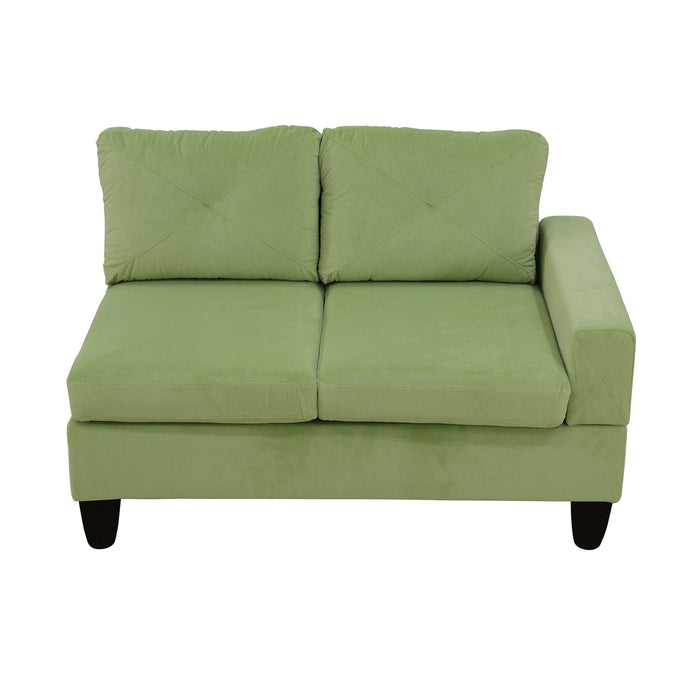 Modular L - Shaped Sectional Sofa, 6 Seater, 4 Piece Couch With Chaise - Green