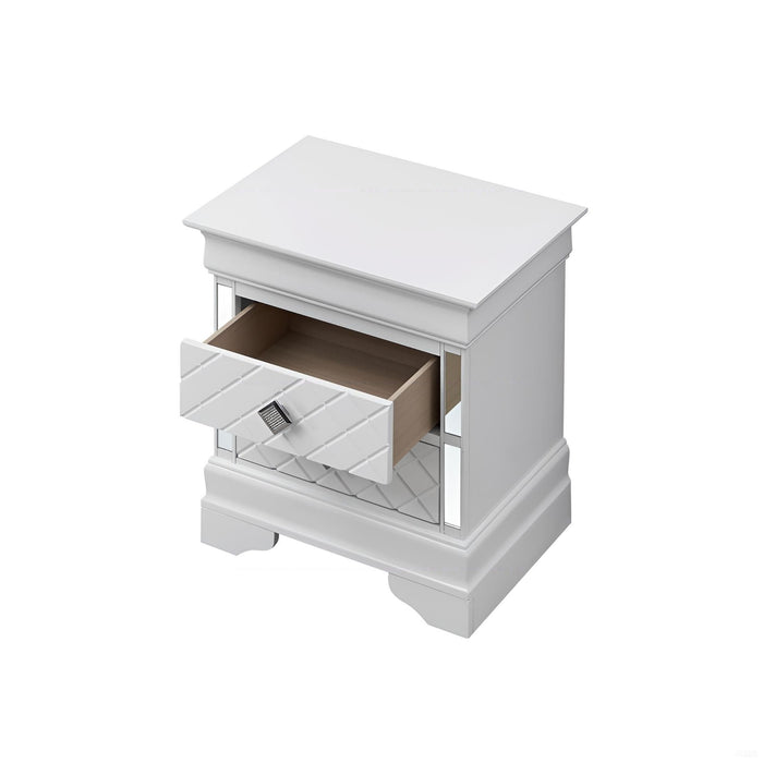 Accent Nightstand - Silver Champagne