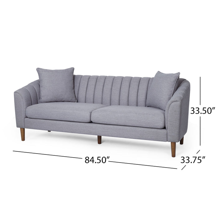Contemporary 3 Seater Sofa With Plush Accents