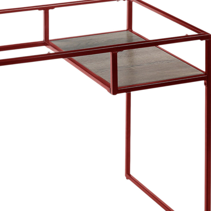 Yasin - Glass Top Writing Desk