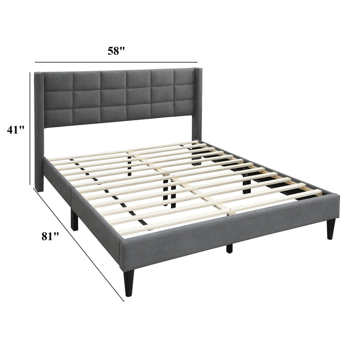 Bed Upholstered Box Design Headboard