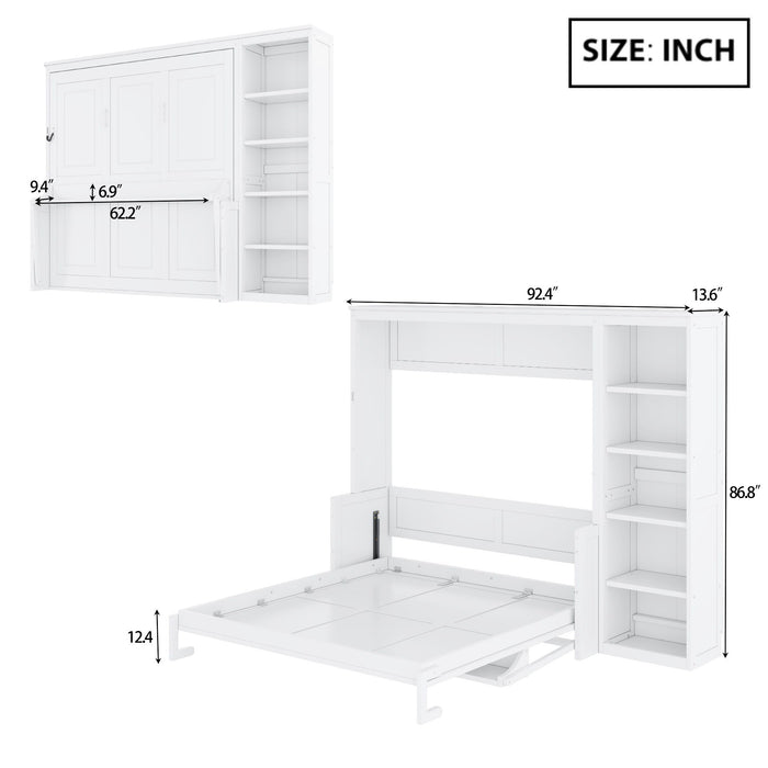 Sturdy Murphy Bed With Desk And Bookshelf