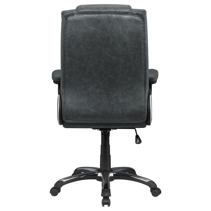 Stanton - Upholstered Adjustable Chair With Padded Arms And Adjustable Height - Gray