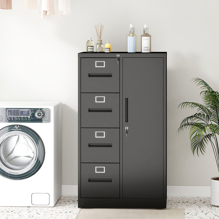 Storage Vertical Filing Cabinet With Lock