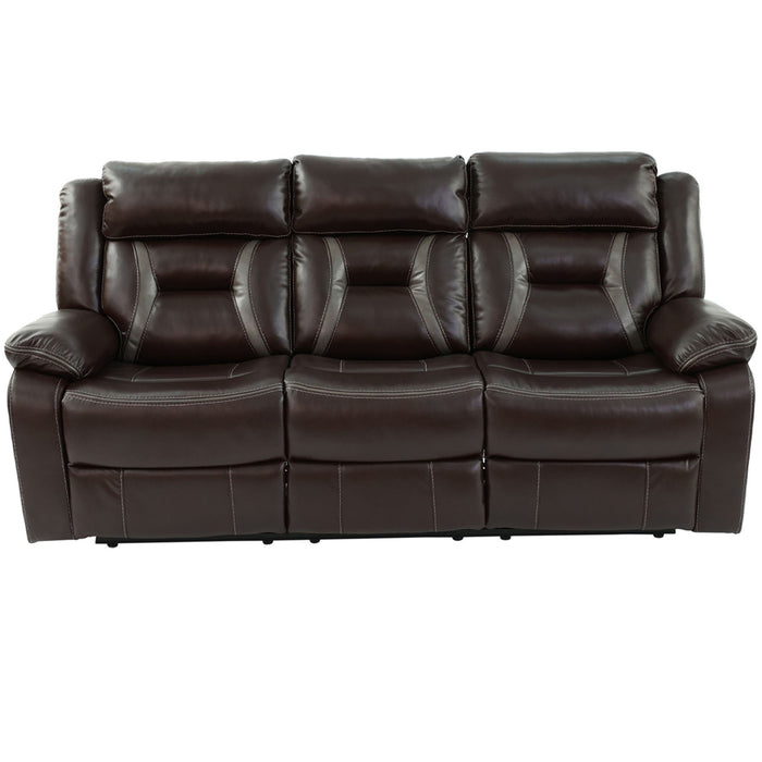 Modern Reclining Sofa With Pillow Arms And Headrest