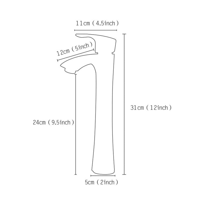 19" 5" Bathroom Sink Combo Rectangular Vessel Vanity Set With Faucet Drop In Ready Ceramic Basin - White / Black