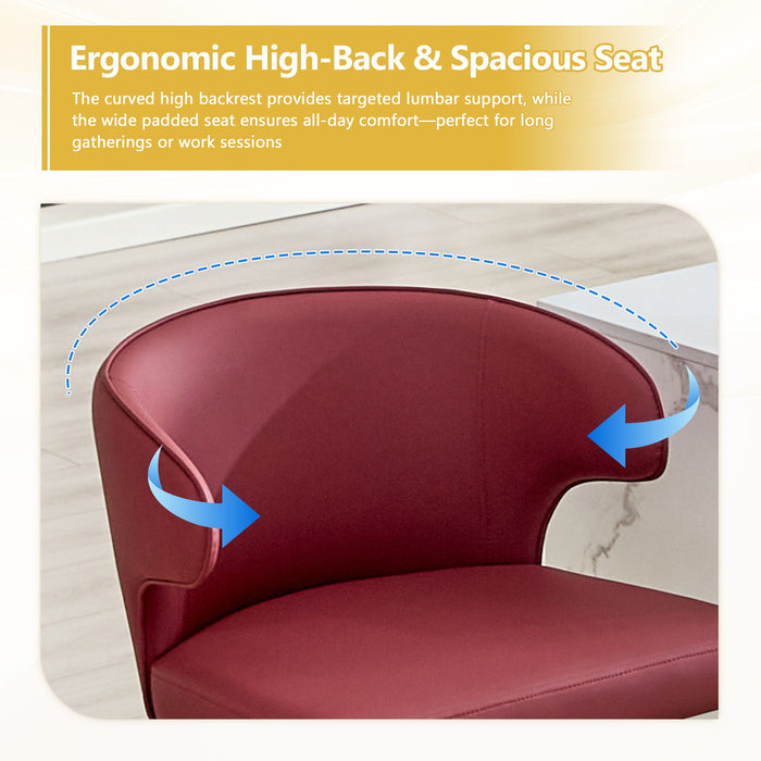 Adjustable Swivel Bar Chair With High Back Support
