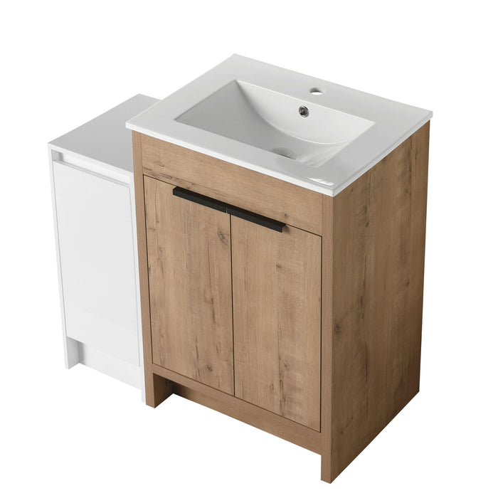 Freestanding Bathroom Vanity With Sink And Storage Cabinets, Soft Closing Doors