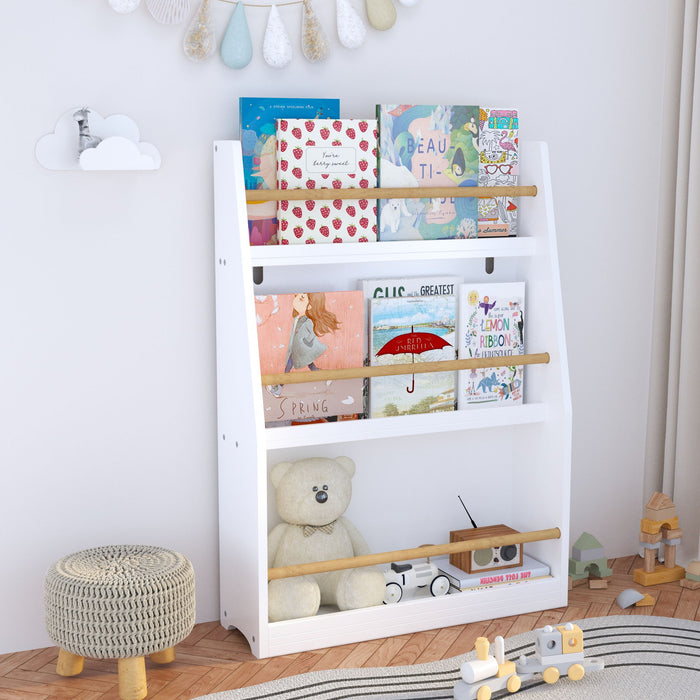 3 Tier Book Shelf, Compact Storage For Bedrooms