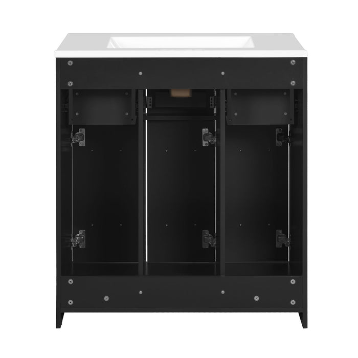 Bathroom Vanity With Undermount Sink, Soft-Close Doors, Drawers, Ceramic Sink