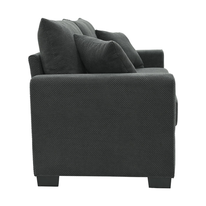 2 Seater Sofa, 2 Throw Pillows For Living Room