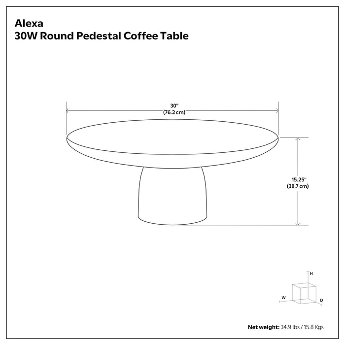 Alexa - Cast Aluminum Coffee Table - Black