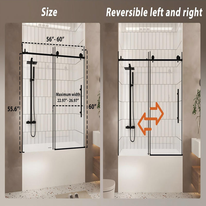 Frameless Shower Door With Handle