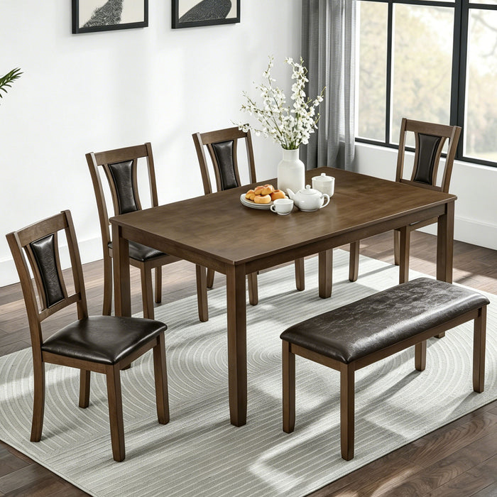 Modern Dining Table Set With Upholstered Chairs