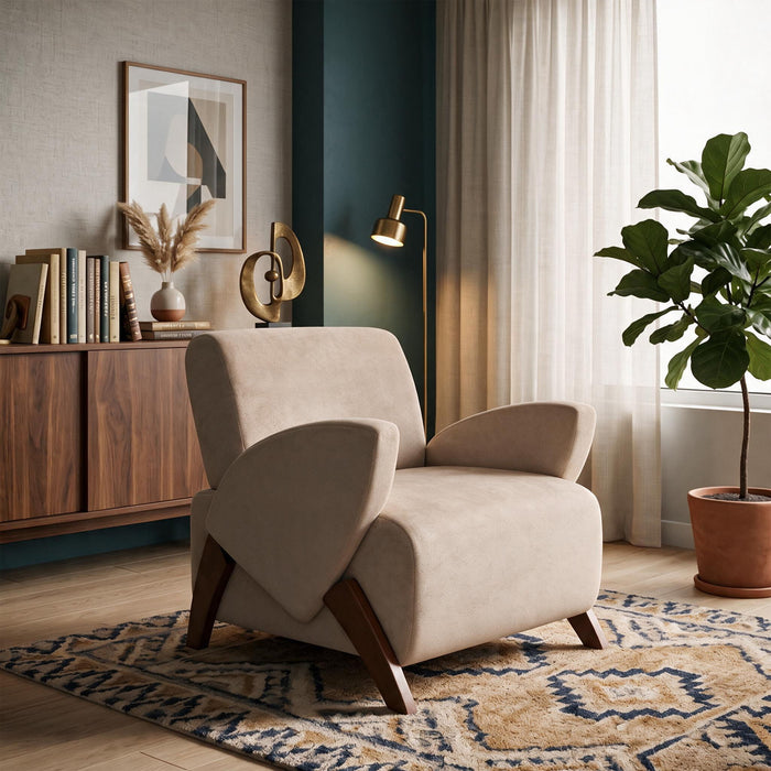 Lounge Accent Chair For Living Room - Beige Coffee