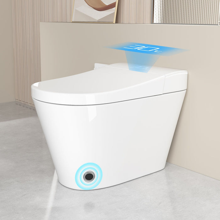 Smart Bidet Toilet With Auto Open / Close Seat, Warm Water Wash, Heated Seat, And Wireless Remote Control