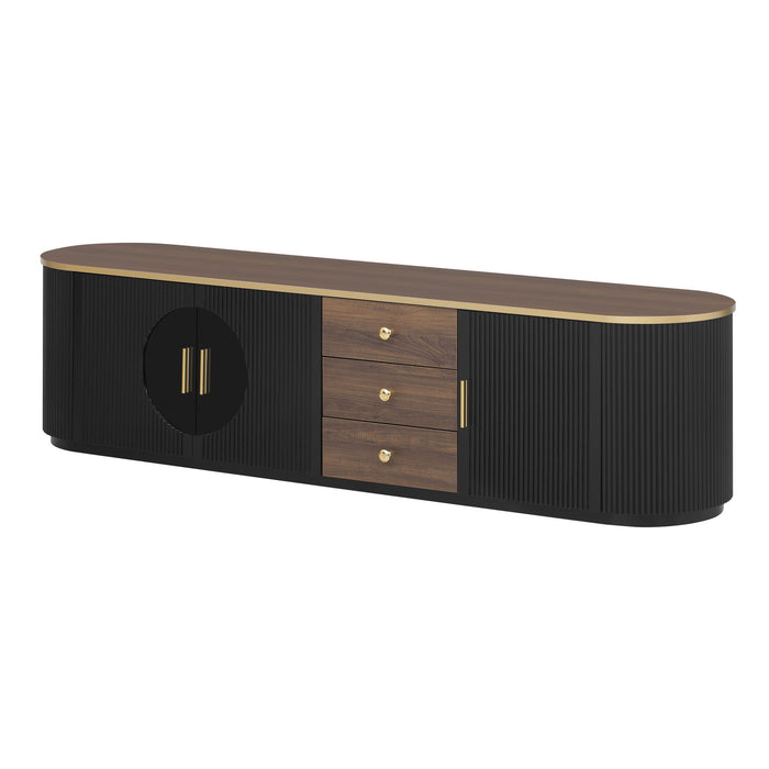 Minimalist TV Stand With 3 Drawers And 1 Shelf