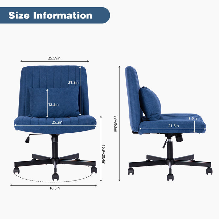 Criss Cross Office Chair With Adjustable Height, Ergonomic Design
