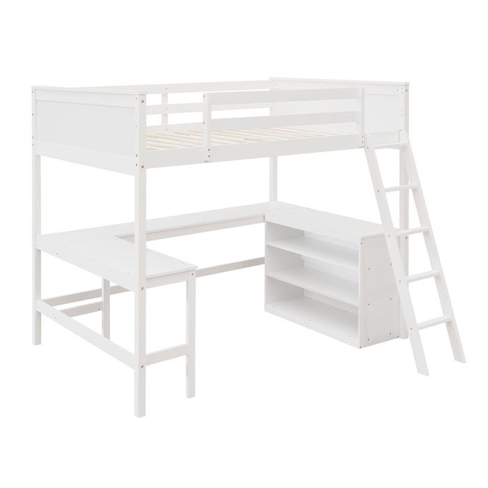 Loft Bed With Shelves With Desk