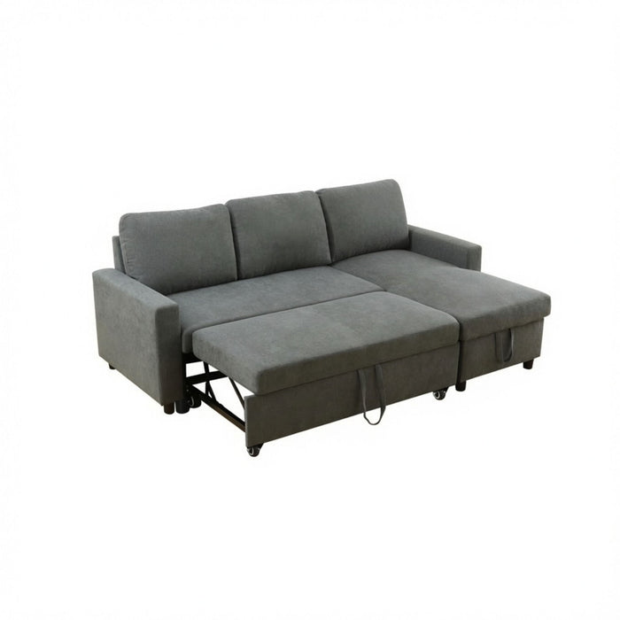 L - Shaped Convertible Sofa Bed With Storage Chaise