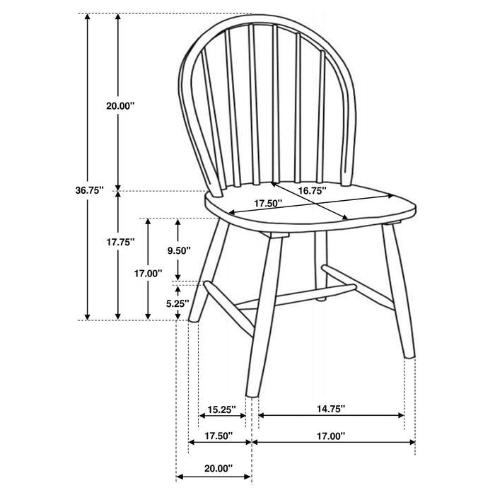 Spindle - Back Side Chairs (Set of 4) - Natural