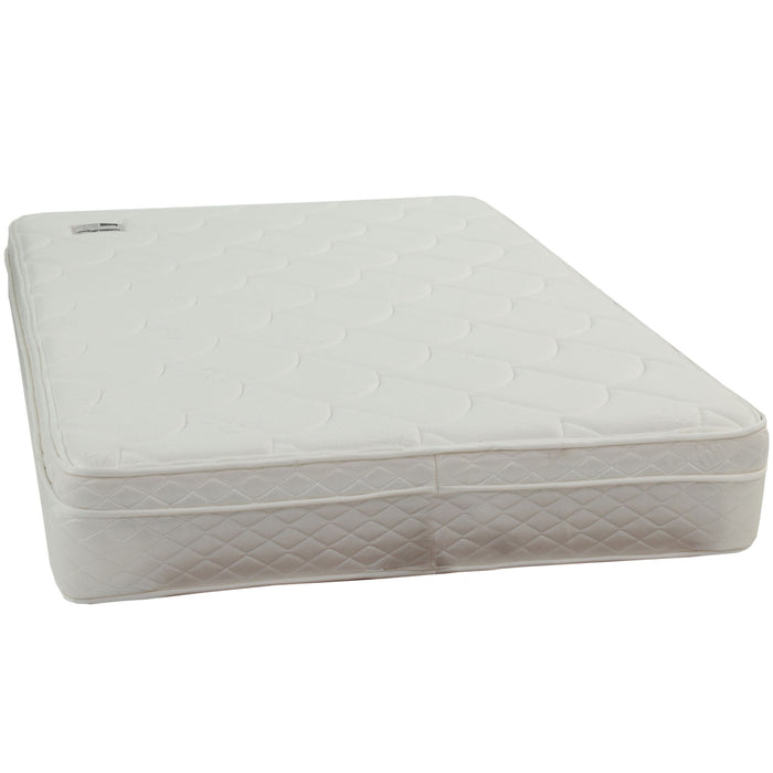 9" Size Bed Mattress With Bonnell Coil Inner Spring And 2.5" Euro Top Foam + Spring Material - White - Full