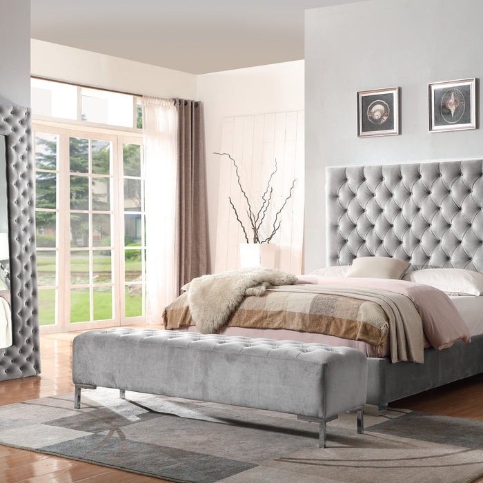 Lacey - Queen Bed Kit - Silver Gray
