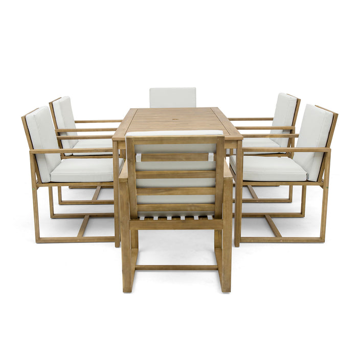 Patio Dining Set Outdoor Dining Table And Chair Set With And Removable Cushions For Patio