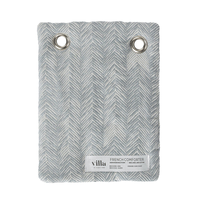 French Herringbone - Comforter Euro Sham - Storm