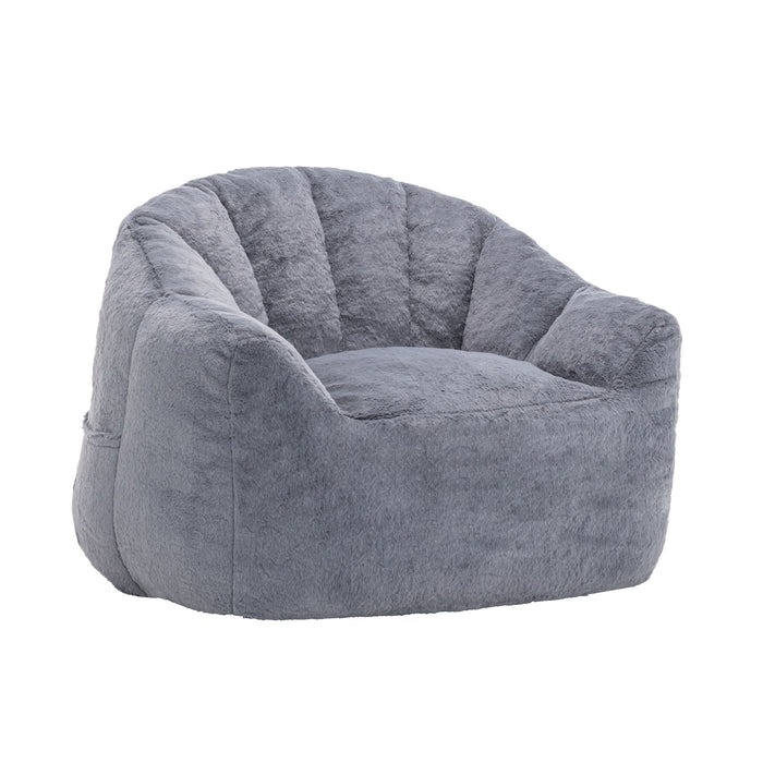 Beanbag Chair, Beanbag Sofa Chair With Armrests Stuffed High Density Foam