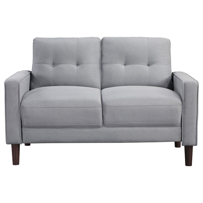 Harvey - Tufted Loveseat With Track Arm Design