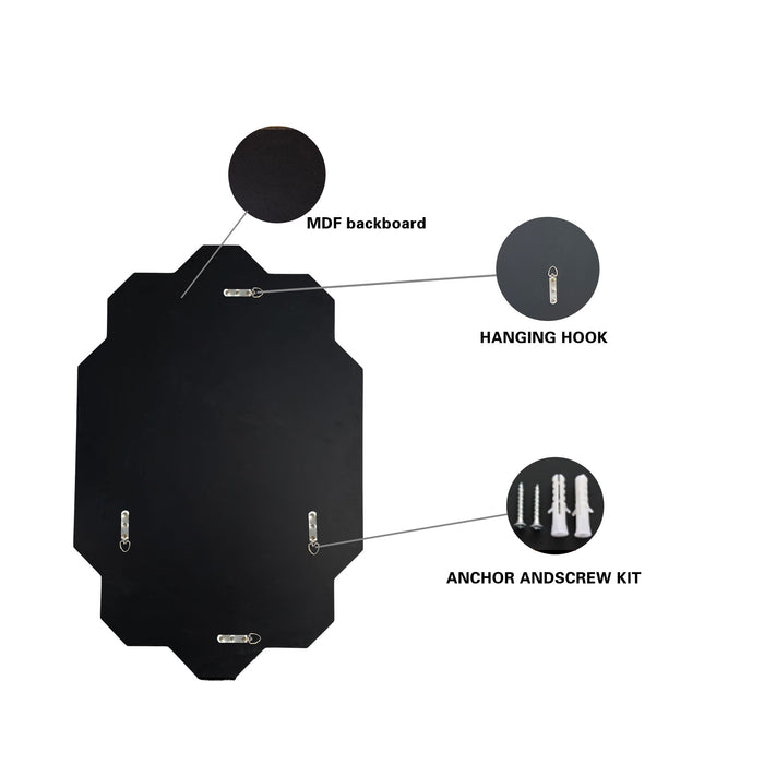 Diamond Wall Mirror - Silver