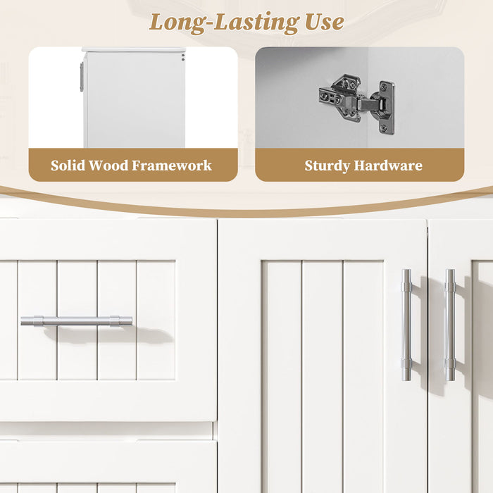 Wall Mounted Bathroom Vanity & Sink, 2 Drawers