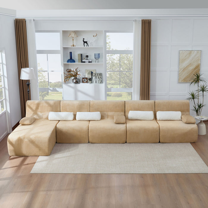 Oversized Sectional Sofa, Living Room Seating With Modular Design