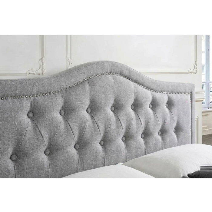 European Style Bed, Button Tufted Headboard