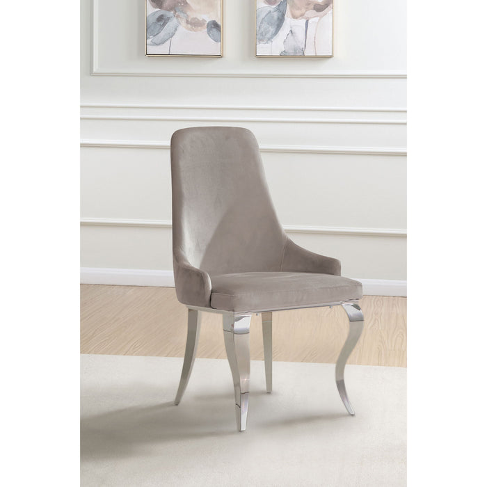 Upholstered Back Dining Chairs (Set of 2) - Gray